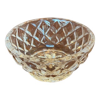 Mid 20th Century Small Molded Lead Crystal Bowl For Sale