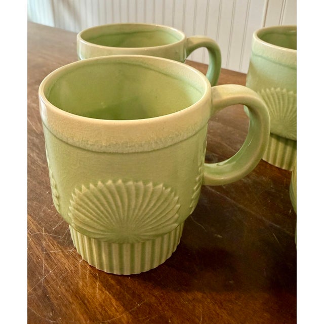Jadeite Green Style Stacking Mugs For Sale - Image 6 of 12