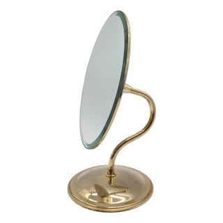 Vintage Table Mirror with Beveled Glass and Adjustable Stand, 1970s For Sale