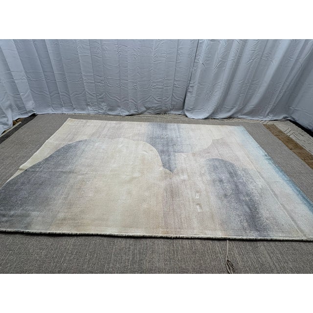 West Elm Ombre Sky Rug – 6x9 Wool & Viscose Blend | Handwoven For Sale - Image 12 of 18