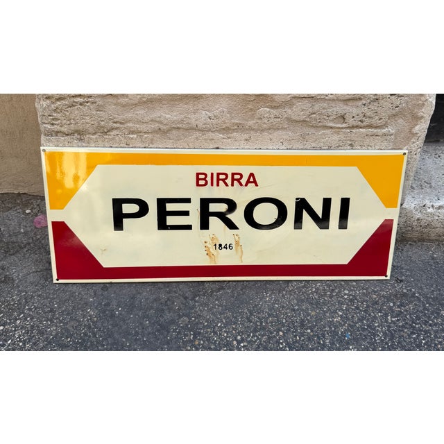 Mid-Century Modern Vintage Peroni Beer Sign, 1960s For Sale - Image 3 of 9