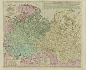 Antique Map of the Russian Empire in Europe, 1780
