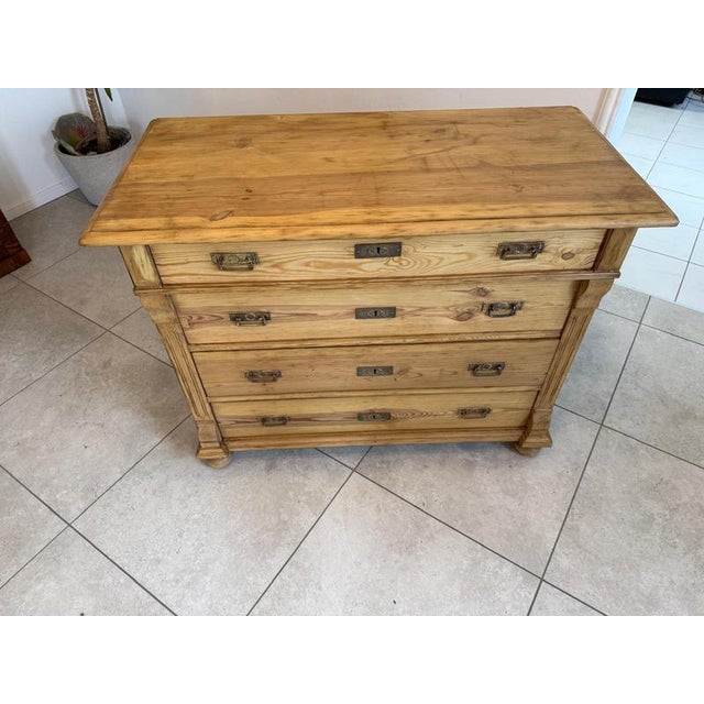 Antique Gründerzeit Chest of Drawers in Softwood For Sale - Image 10 of 11