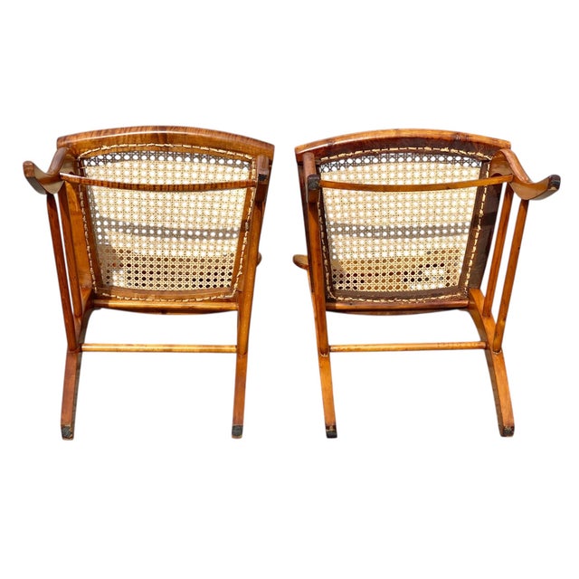 Pair of Antique Tiger Maple & Birds Eye Maple Sheraton Style Chairs For Sale - Image 11 of 11