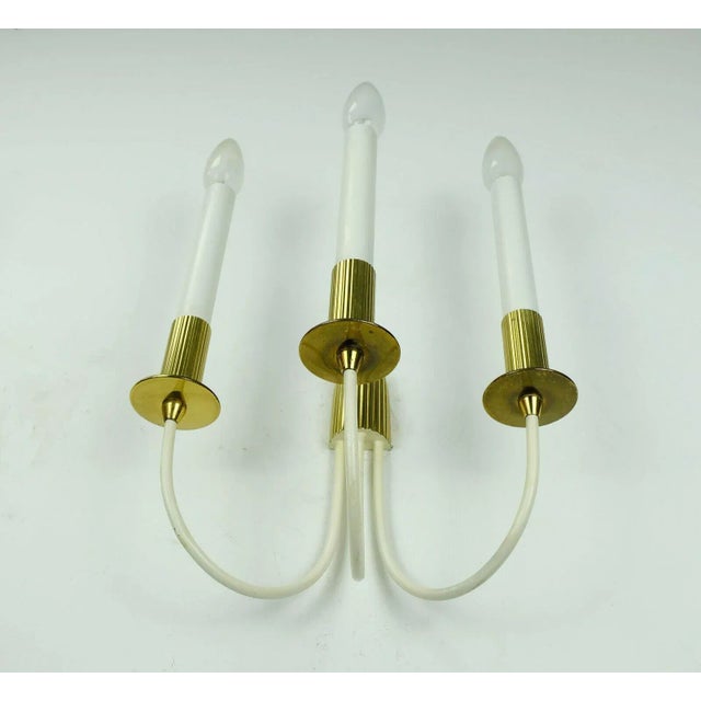 1950s Mid-Century Brass and Metal Cinema Wall Lamp For Sale - Image 5 of 10