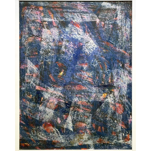 Original painting by Daniel Buckler framed in matte white, 19 x 25 inches. Daniel Buckler (b. 1945) is a 20th-century...