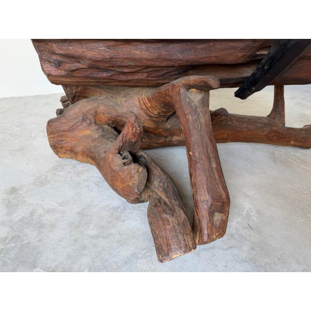 Wood 1970’s Vintage Organic Free- Form Hand Carved Wood Abstract Sculpture For Sale - Image 7 of 12