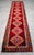 Textile 1960s Turkish Hand-Knotted Runner Rug Kitchen Hallway Decor Red & Pink 3x13 Ft Approx For Sale - Image 7 of 16