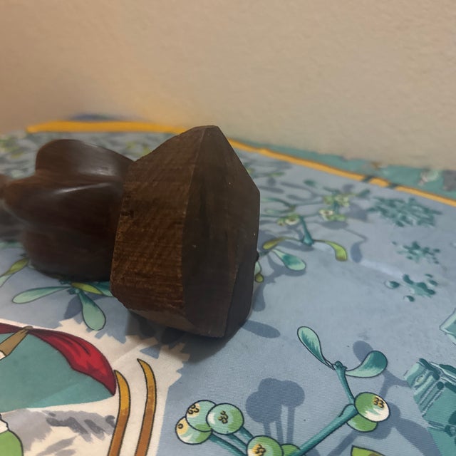 Wood Vintage Hand-Carved Ironwood Pelican Sculpture For Sale - Image 7 of 7