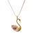Graceful Swan Baroque Pearl & Turquoise Necklace For Sale - Image 9 of 9