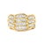 Embrace the elegance of undulating seas translated beautifully into the 14K Yellow Gold Diamond Wave Design Band, where...
