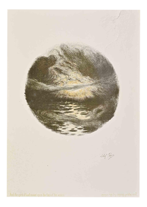 Abel Pann, And the Spirit of God Moved upon the Face\., Lithograph, 1920s