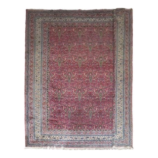 Vintage Indian Larestan Plum Rug rug no.10839 For Sale