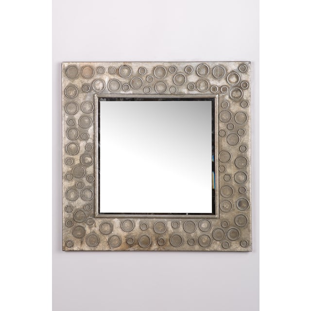 Square Silver Metal Wall Mirror Chairish