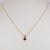 Rhodolite Garnet Pendant With Solid 14k Gold – Round 5mm, Gemstone Pendant For Sale - Image 4 of 7