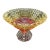 Vintage 1950s Jeannette Glass Louisa Amberina Pattern Pedestal Fruit Bowl. For Sale