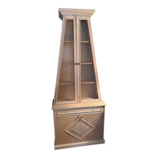 A Very Nice Obelisk Trapezoid Bookshelf or Etagere Made by Irwin and Lane For Sale