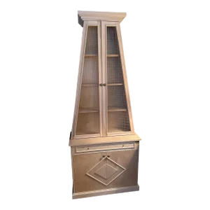 A Very Nice Obelisk Trapezoid Bookshelf or Etagere Made by Irwin and Lane