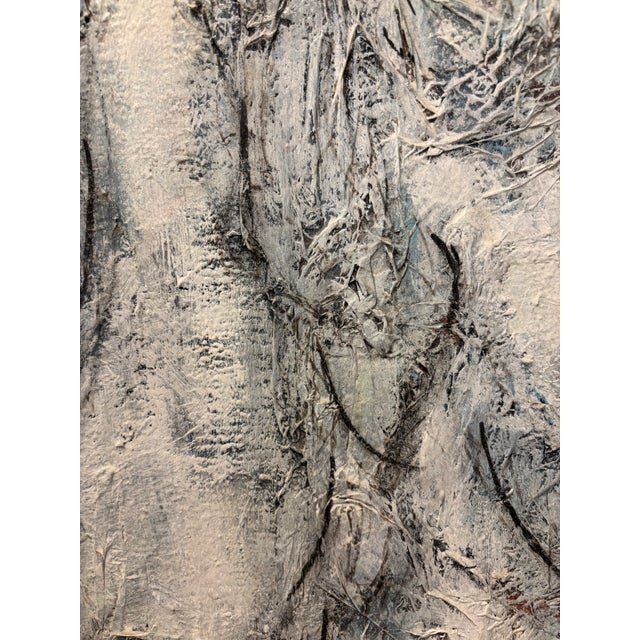 1970s Vintage Mid-Century Modern Abstract Oil Painting For Sale - Image 5 of 16