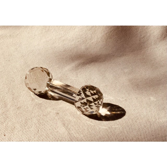 1900 - 1909 French Crystal Carving Knife Rest, C. 1900 - Handmade Crystal Tableware For Sale - Image 5 of 8