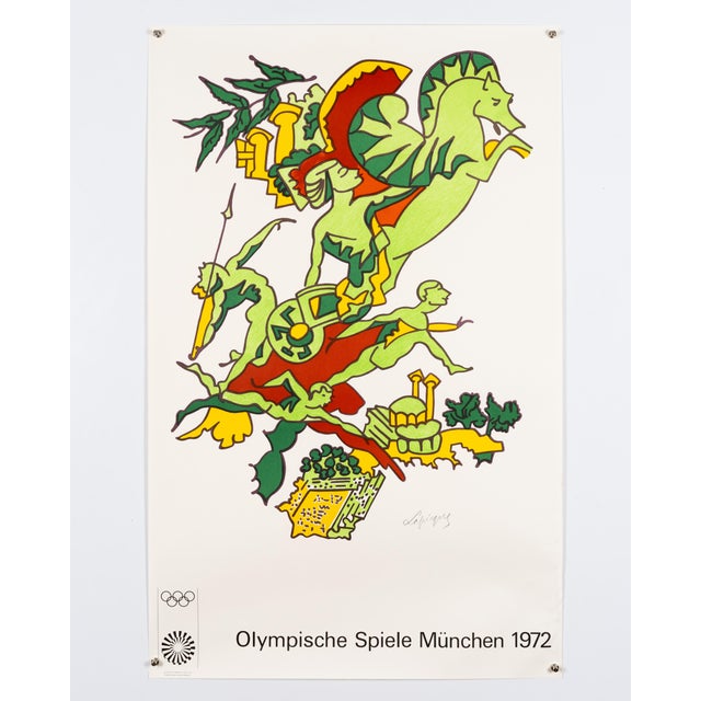 Lithograph Munich Olympics 1972 Poster from Charles Lapicque, 1971 For Sale - Image 3 of 9