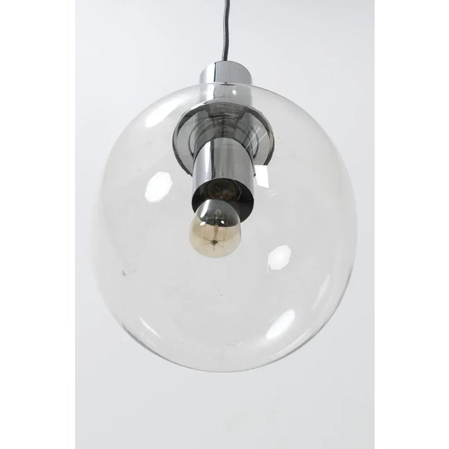 Hanging Lamp in Chrome and Glass For Sale - Image 6 of 7