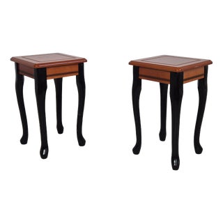 Vintage Decorative Plant Stands with Cabriole Legs, 1960s, Set of 2 For Sale
