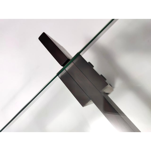 Walnut Coffee Table with Rectangular Glass Top, Italy, 1950s For Sale - Image 13 of 15