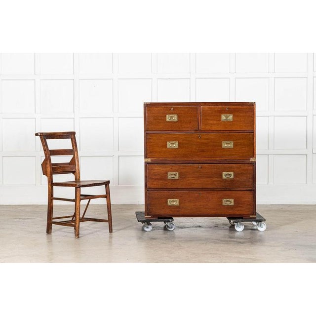 English Mahogany Campaign Chest, 19th Century For Sale - Image 6 of 17