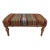 Bohemian Kilim Upholstered Padded Piano Bench For Sale