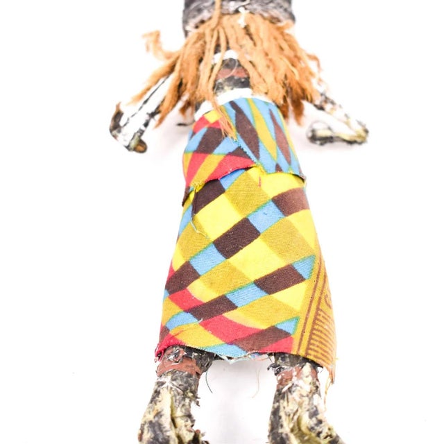 Textile Early 20th Century Makishi Painted African Doll For Sale - Image 7 of 7