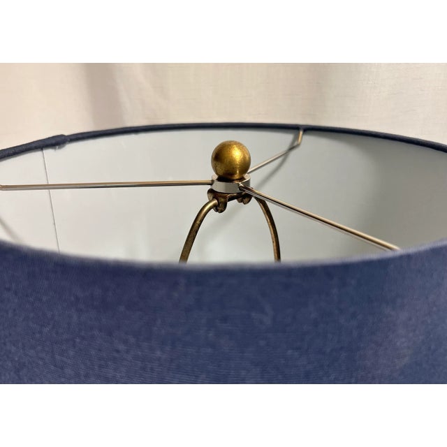 Vintage Chinoiserie "Golden Peaches" Brass Table Lamp For Sale - Image 10 of 11