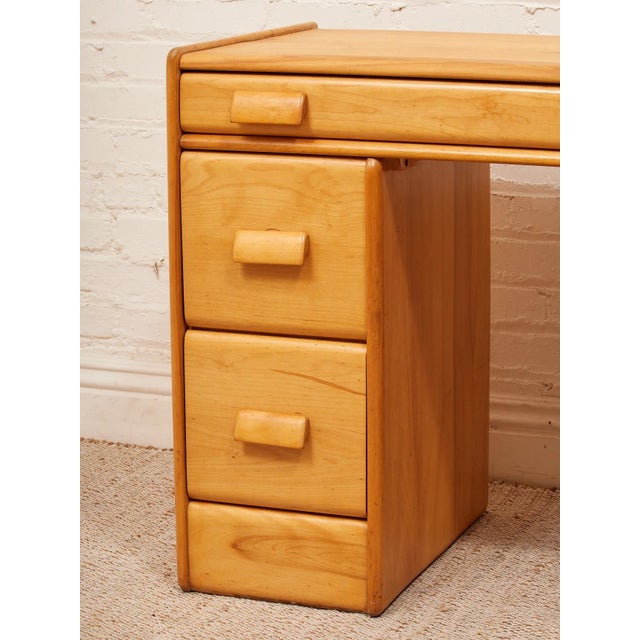 Mid 20th Century Rustic Maple Desk For Sale In Los Angeles - Image 6 of 11