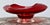 Red Vintage Ruby Art Glass Shaped Bowl on Sterling Silver Base For Sale - Image 8 of 13