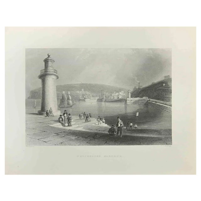 J. C. Armytage, Whitehaven Harbour, Etching, 1845 For Sale