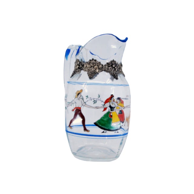 Glass Jug with Typical Portuguese Costumes For Sale - Image 11 of 11