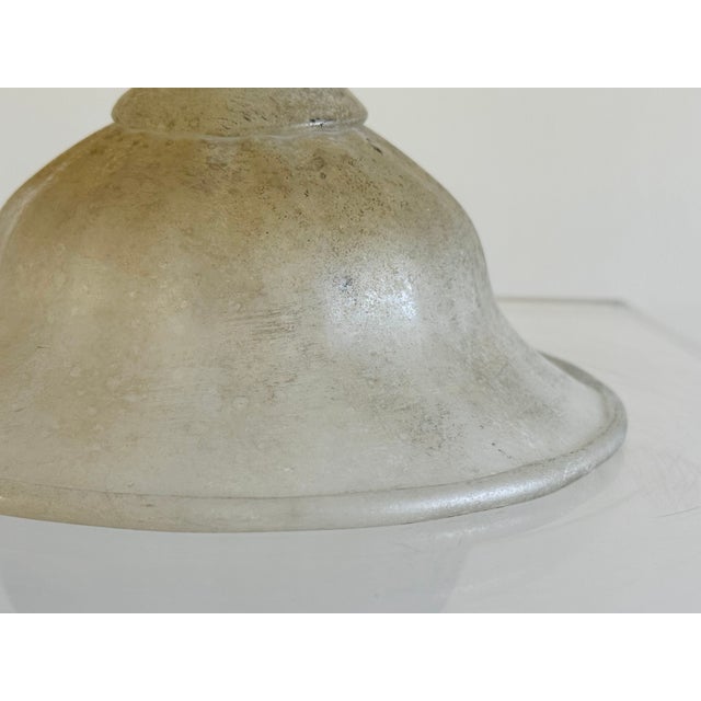 Glass Mid 20th Century Italian Scavo Glass Vase For Sale - Image 7 of 12