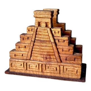1970s Bohemian Wood Napkin Holder For Sale