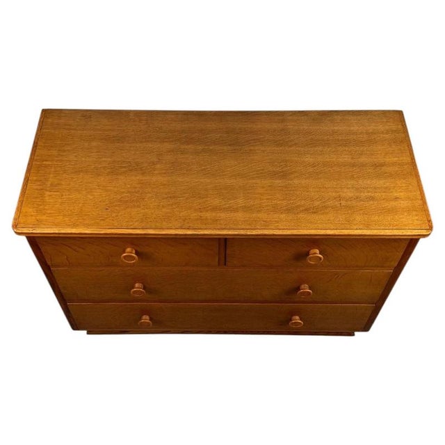 20th Century English Oak Chest of Drawers For Sale - Image 3 of 13