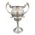 1900s Victorian Silver Plated Trophy Cup Cast Scroll Handles Chased Floral Design For Sale