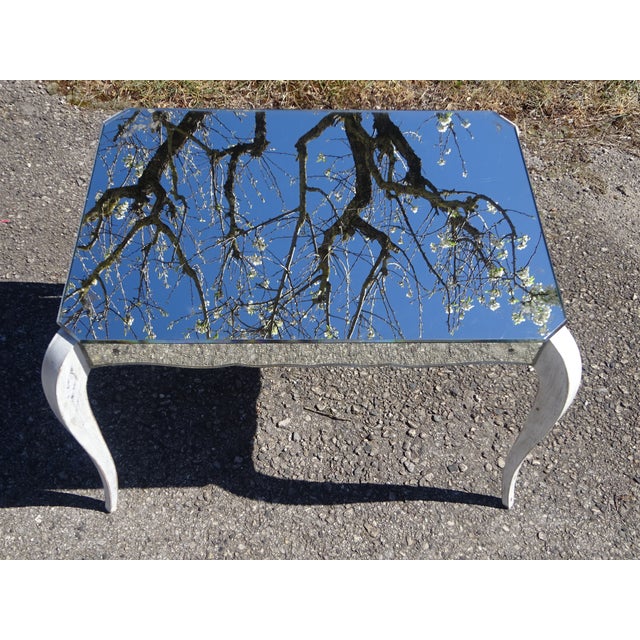 Wooden Coffee Table and Mirror, 1950s For Sale - Image 3 of 14