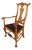 New England Style Figured Maple Lyre Back Arm Chair Attributed to William Savery For Sale