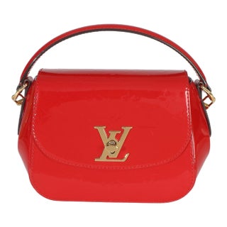 Red Monogram Vernis Pasadena Shoulder Bag For Sale