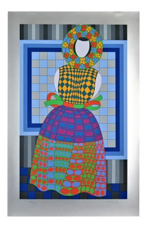 Victor Vasarely, Blomsterflicka, 1987