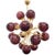 Italian sputnik chandelier with 18 frosted amethyst Murano glass globes carefully hand blown with bubbles inside the glass...