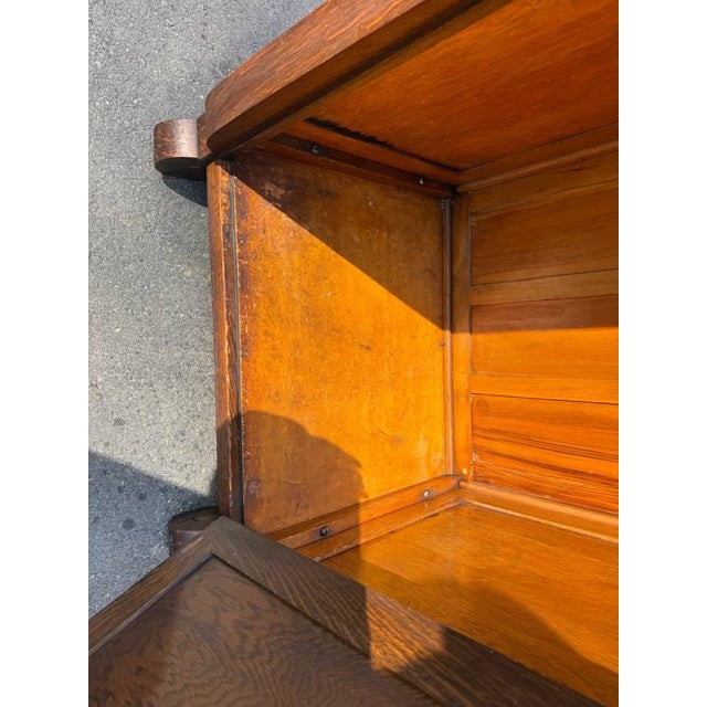 Antique Victorian Oak Wardrobe Cabinet For Sale - Image 9 of 15