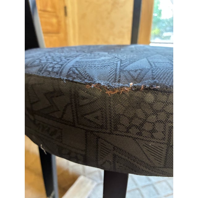 Black Pace Collection Bar Stools — Set of 3 — Black Lacquer & Chrome For Sale - Image 8 of 12