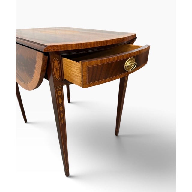 Brown Vintage Council Craftsman Mahogany Pembroke Side Table - Refinished! For Sale - Image 8 of 11