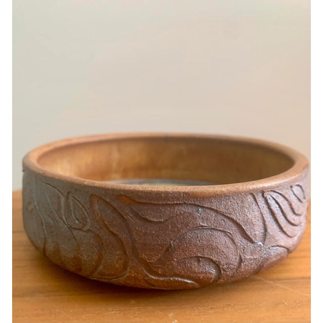 Brown California Modernist Paul Bellardo Bowl Modern Pottery - Paul Bellardo Ceramic Dish Platter Catchall Bowl Pot For Sale - Image 8 of 11