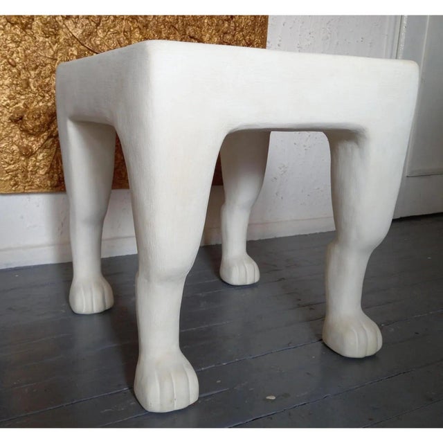 Late 20th Century Four-Legged Plaster Occasional Table Attributed to John Dickinson For Sale - Image 10 of 11